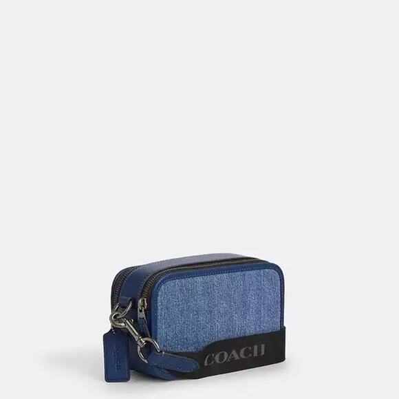 NWT Coach Wyatt Crossbody Bag CBG14 Denim/Deep Blue Smooth calf leather - Picture 8 of 9